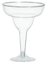 Clear Reusable Plastic Margarita 325ml Glasses 20pk