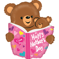 Grabo Happy Mother's Day Mum & Baby Bear 28" shaped Foil Balloon