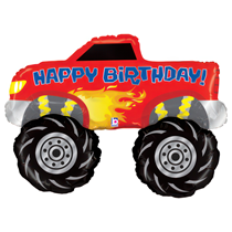 Monster Truck Happy Birthday 40" Foil Balloon