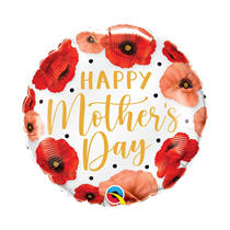 Mother's Day Pretty Poppies 18" Foil Balloon