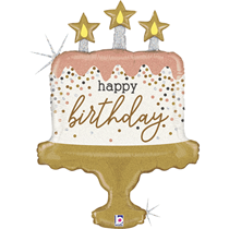Happy Birthday Confetti Cake 33" Foil Balloon