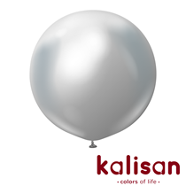Kalisan 36" Mirror Silver Latex Balloons 2pk