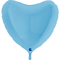 Pastel Matte Blue 36" Heart Foil Balloon