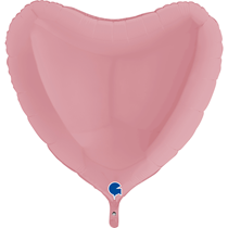 Pastel Matte Pink 36" Heart Foil Balloon