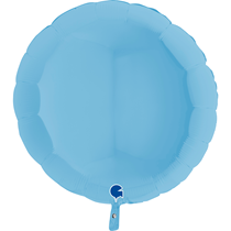 Pastel Matte Blue 36" Round Foil Balloon
