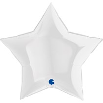 Grabo 36" White Star Foil Balloon