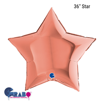 Grabo Rose Gold Star 36" Foil Balloon