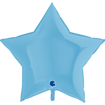 Pastel Matte Blue 36" Star Foil Balloon