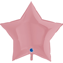 Pastel Matte Pink 36" Star Foil Balloon