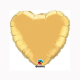 Metallic Gold 9" Heart Foil Balloon