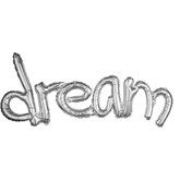 Silver Dream Freestyle 18" Foil Letters Balloon