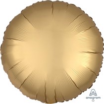 Round Satin Luxe 18 Inch Shaped Gold Foil Balloon