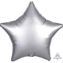 Star Satin Luxe 18 Inch Shaped Silver Foil Balloon