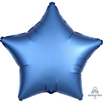 Star Satin Luxe 18 Inch Shaped Blue Foil Balloon