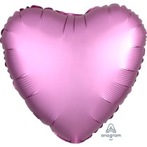 Satin Luxe 18 Inch Heart Shaped Pink Foil Balloon