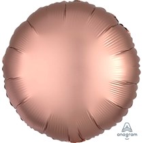 Round Satin Luxe 18 Inch Shaped Copper Foil Balloon