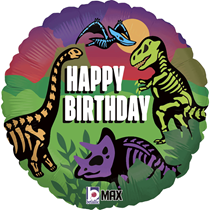 Dinosaur Bones Birthday 18" Foil Balloon