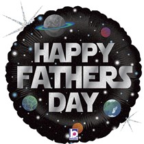 Happy Father's Day Space 18" Foil Balloon