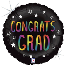 Congrats Grad Stars 18" Foil Balloon
