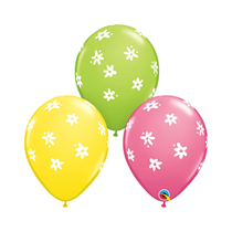 11" Contemporary Daisy Assorted Latex Balloons 25pk