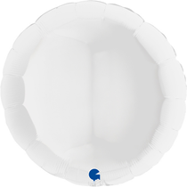 Grabo 36" White Round Foil Balloon