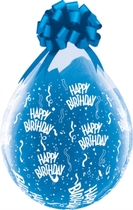 Happy Birthday 18" Clear Latex Stuffing Balloons 25pk