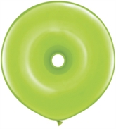 16" Lime Green GEO Donut Latex Balloons 25pk