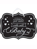 Baby Shower Countdown Chalkboard Sign
