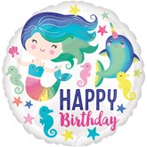 Sea Life Happy Birthday 18" Foil Balloon