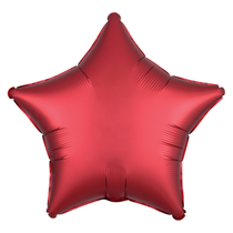 Satin Luxe Sangria Star Foil Balloon (Loose)