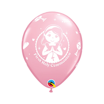 11" Pink First Holy Communion Latex Balloon 6pk