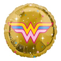 Wonder Woman Emblem 18" Gold Foil Balloon