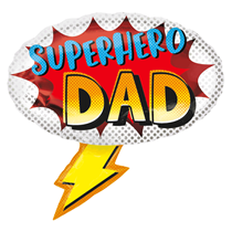 Superhero Dad Lightning 27" SuperShape Foil Balloon