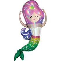 Iridescent Mermaid 41" Foil SuperShape Balloon