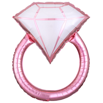 Blush Wedding Ring SuperShape 30" Foil Balloon