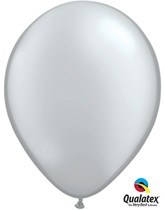 11" Silver Latex Balloons - 25pk