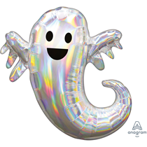 Halloween Iridescent Ghost 25" SuperShape Foil Balloon