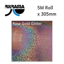 Metal Flake (Glitter) Rose Gold Vinyl 305mm x 1M