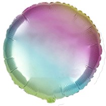 Rainbow Gradient Pastel 32" Round Foil Balloon