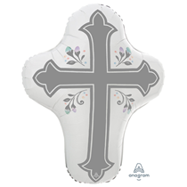 Holy Day Cross SuperShape 28" Foil Balloon