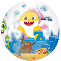 Baby Shark Clear Orbz 16" Foil Balloon