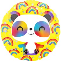 Happy Panda Rainbow 18" Foil Balloon
