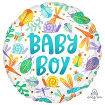 Baby Boy Watercolour 18" Round Foil Balloon
