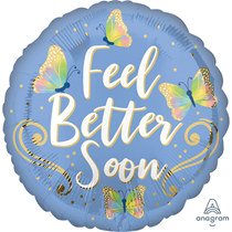 Feel Better Soon Butterflies 18" Foil Balloon