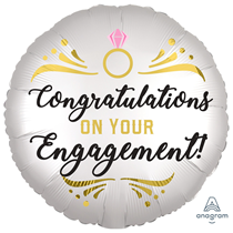 Congratulations On Your Engagement 18" Satin Foil Balloon
