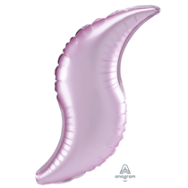 Pastel Pink Satin Luxe 36" Foil Curve Balloon 3pk