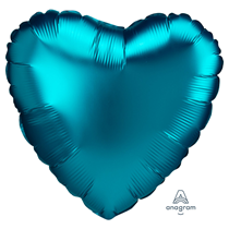 Satin Luxe Aqua 18" Foil Heart Balloon