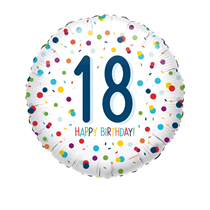 18th Birthday Confetti 18" Foil Balloon