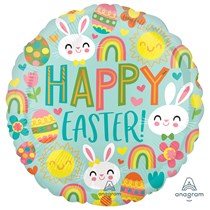 Happy Easter Icons 18" Foil Balloon