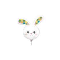 Easter Spotted Bunny Mini Shape Foil Balloon